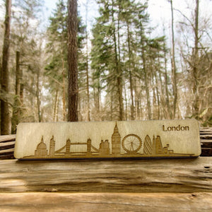 Bookmark - London Skyline - Birch wood