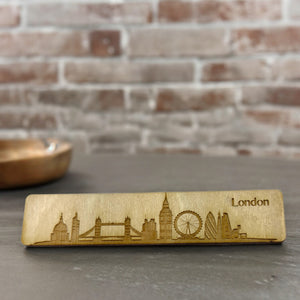 Bookmark - London Skyline - Birch wood