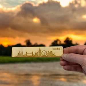 Bookmark - London Skyline - Birch wood