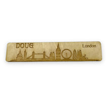 Load image into Gallery viewer, Bookmark - PERSONALIZED London Skyline - Birch wood