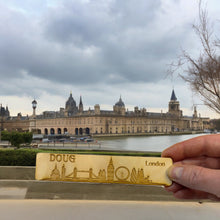 Load image into Gallery viewer, Bookmark - PERSONALIZED London Skyline - Birch wood