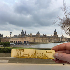 Bookmark - PERSONALIZED London Skyline - Birch wood