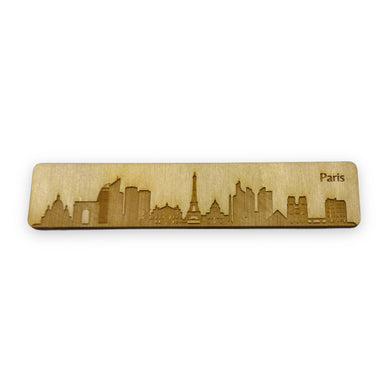 Bookmark - Paris Skyline - Birch wood