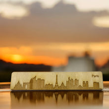 Load image into Gallery viewer, Bookmark - Paris Skyline - Birch wood