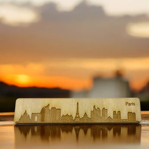 Bookmark - Paris Skyline - Birch wood