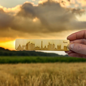 Bookmark - Paris Skyline - Birch wood