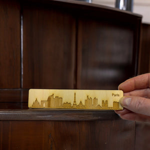 Bookmark - Paris Skyline - Birch wood