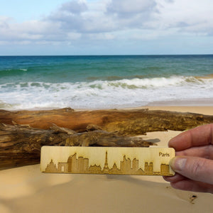 Bookmark - Paris Skyline - Birch wood