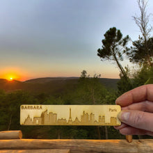 Load image into Gallery viewer, Bookmark - PERSONALIZED Paris Skyline - Birch wood