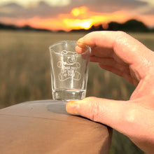 Load image into Gallery viewer, 2oz Thank you for being my friend Teddy Bear Shot Glass