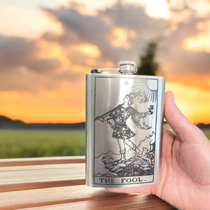 8oz - The Fool Tarot Card - SS Flask