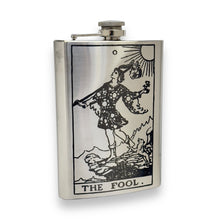 Load image into Gallery viewer, 8oz - The Fool Tarot Card - SS Flask