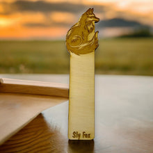 Load image into Gallery viewer, Bookmark - Sly Fox - Birch wood