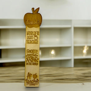 Bookmark - A+ Teacher - Birch wood