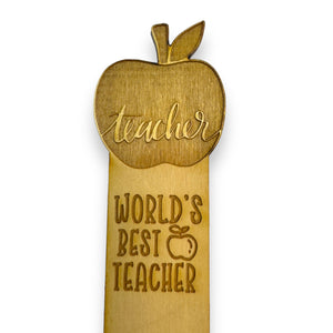 Bookmark - A+ Teacher - Birch wood