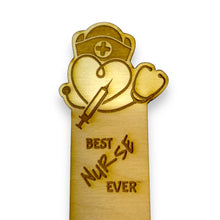 Load image into Gallery viewer, Bookmark - Best Nurse Ever - Birch wood