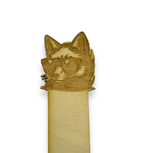 Bookmark - Cool Fox - Birch wood