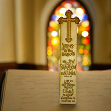 Load image into Gallery viewer, Bookmark - The lord is my shephard - Birch wood