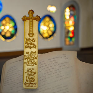 Bookmark - The lord is my shephard - Birch wood