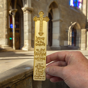 Bookmark - The lord is my shephard - Birch wood