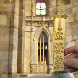 Bookmark - The lord is my shephard - Birch wood