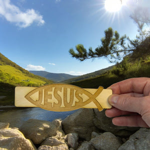 Bookmark - Jesus Fish - Birch wood