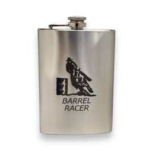 Load image into Gallery viewer, 8oz Barrel Racer Stainless Steel Flask