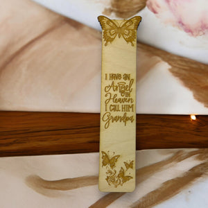 Bookmark - I have an angel in heaven I call him Grandpa - Birch wood