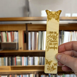 Bookmark - I have an angel in heaven I call him Grandpa - Birch wood