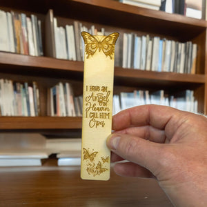 Bookmark - I have an angel in heaven I call him Opa - Birch wood