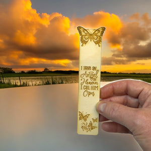 Bookmark - I have an angel in heaven I call him Opa - Birch wood