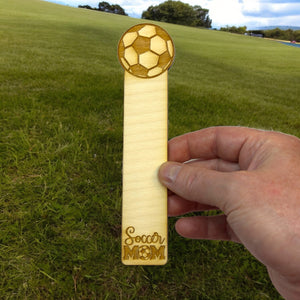 Bookmark - Soccer Mom - Birch wood