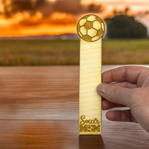 Bookmark - Soccer Mom - Birch wood