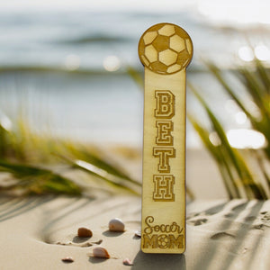 Bookmark - PERSONALIZED Soccer Mom - Birch wood