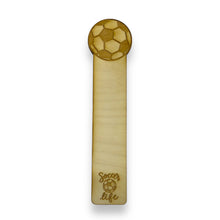 Load image into Gallery viewer, Bookmark - Soccer Life - Birch wood