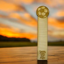 Load image into Gallery viewer, Bookmark - Soccer Life - Birch wood