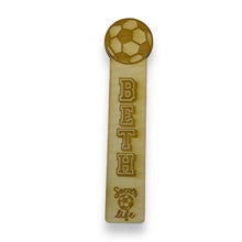 Load image into Gallery viewer, Bookmark - PERSONALIZED Soccer Life - Birch wood