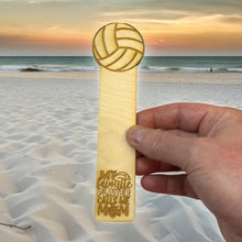 Load image into Gallery viewer, Bookmark - Volleyball My favorite player call me mom - Birch wood