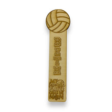 Load image into Gallery viewer, Bookmark - PERSONALIZED Volleyball My favorite player call me mom - wood