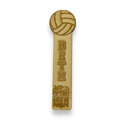 Bookmark - PERSONALIZED Volleyball My favorite player call me mom - wood