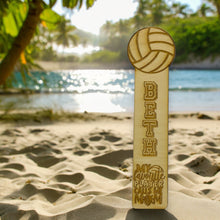 Load image into Gallery viewer, Bookmark - PERSONALIZED Volleyball My favorite player call me mom - wood