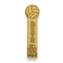 Load image into Gallery viewer, Bookmark - PERSONALIZED Just a girl who loves volleyball - Birch wood