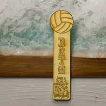 Load image into Gallery viewer, Bookmark - PERSONALIZED Just a girl who loves volleyball - Birch wood