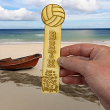 Load image into Gallery viewer, Bookmark - PERSONALIZED Just a girl who loves volleyball - Birch wood