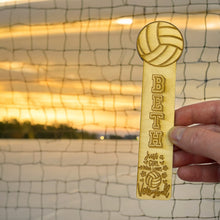 Load image into Gallery viewer, Bookmark - PERSONALIZED Just a girl who loves volleyball - Birch wood