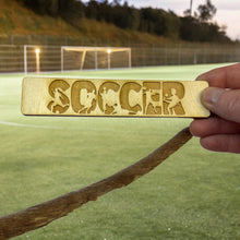 Load image into Gallery viewer, Bookmark - Soccer - Birch wood