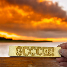 Load image into Gallery viewer, Bookmark - Soccer - Birch wood