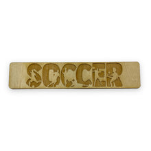 Load image into Gallery viewer, Bookmark - Soccer - Birch wood