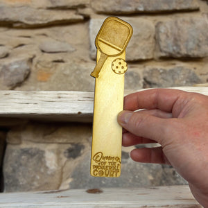 Bookmark - Queen of the Pickleball Court - Birch wood