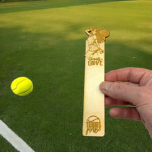 Load image into Gallery viewer, Bookmark - Tennis Love - Birch wood